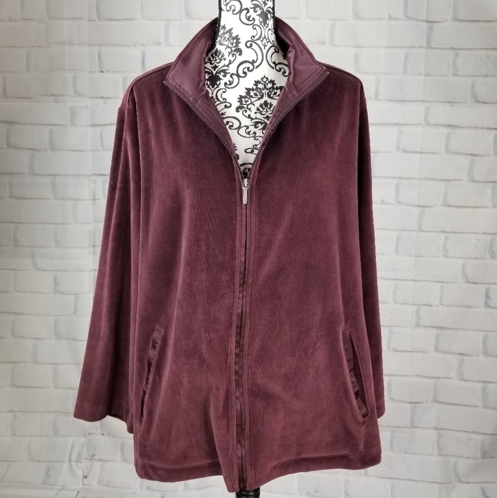 Charter Club plus size 2x zip front jacket pockets
